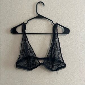 Free People Black Lace Triangle Bralette